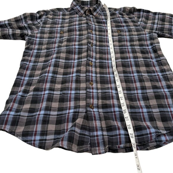 Carhartt Trumbull Long Sleeve Plaid Flannel Button Down Shirt Men's Size L - Picture 7 of 7